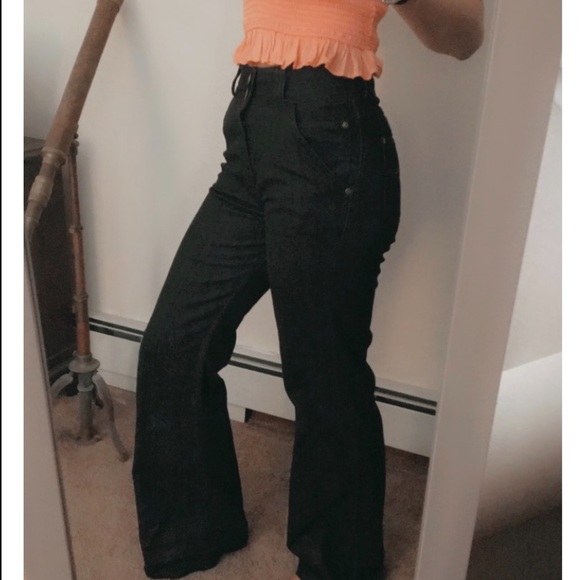 Ruby London Women bell bottom black denim jean 4/6 - Picture 7 of 8